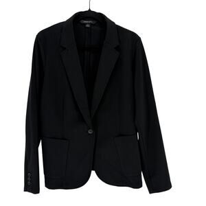 Mercer + Mettle Blazer Women XL Black MM3031 Stretch Knit One Button Jacket